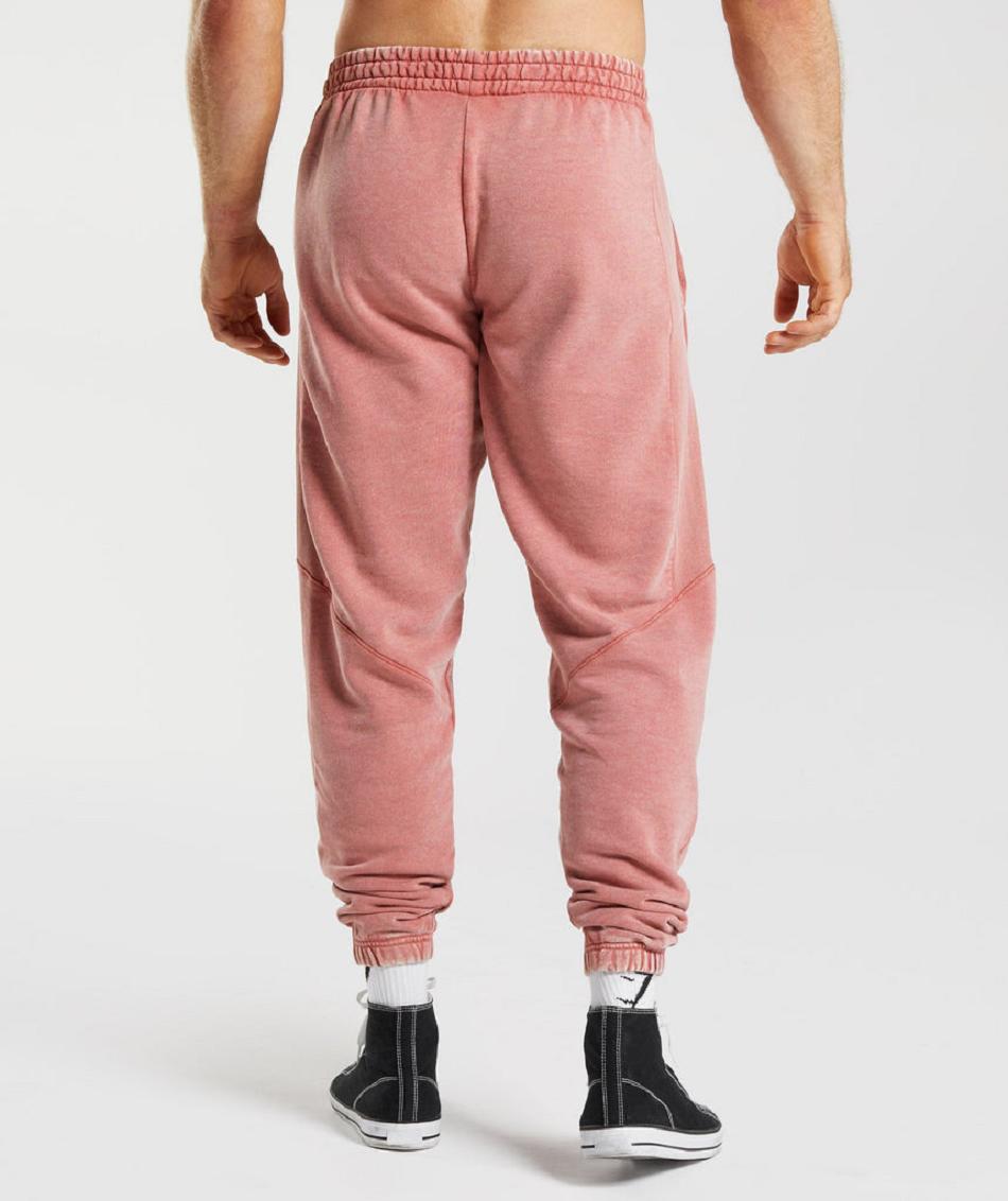 Pantalones Jogger Gymshark Power Washed Hombre Rosas Marrones | CO 3695JPQ